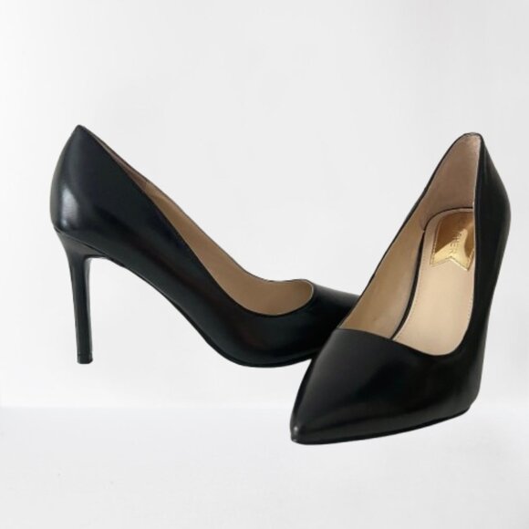 NEW MARC FISHER Black pointy toe pumps officewear to Evening Nappa Leather, Sz 7 - Picture 2 of 14